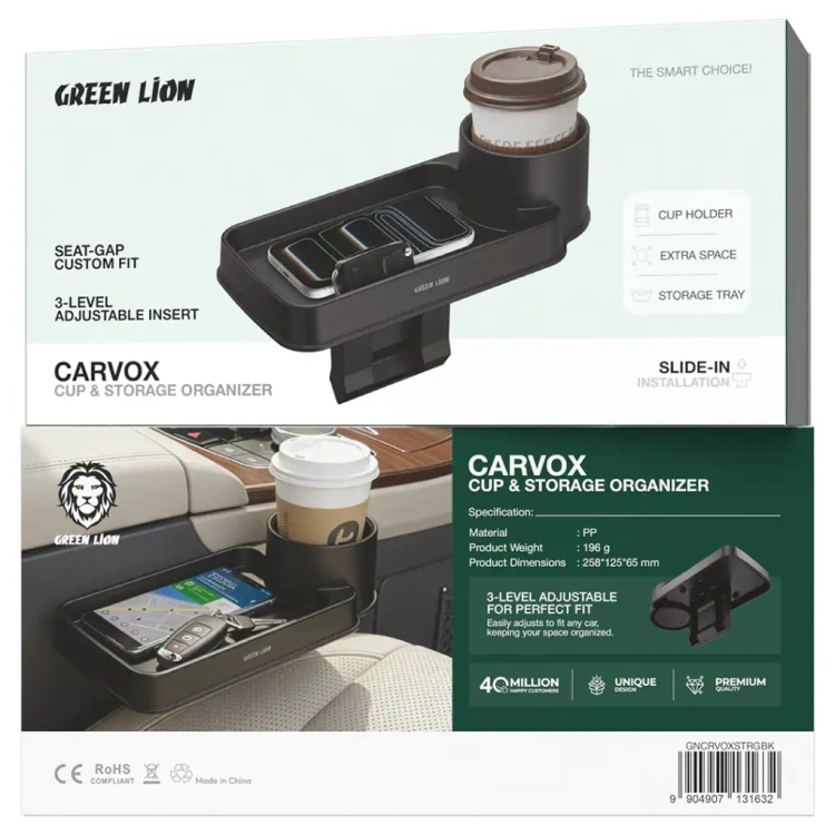 جا لیوانی و موبایل و نظم دهنده خودرو گرین لاین مدل CARVOX