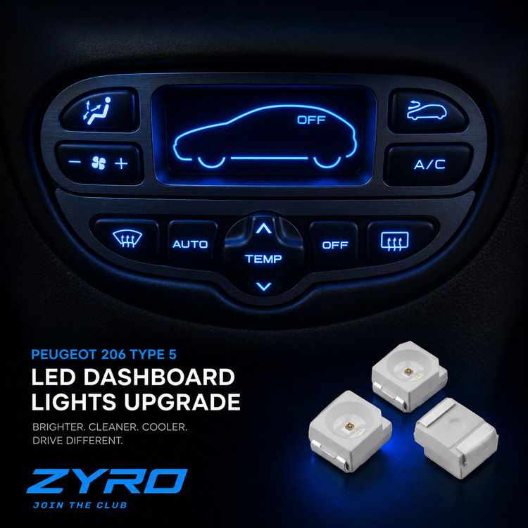لامپ LED SMD پنل بخاری (پژو 206 و 207 تیپ 5) _ نسل جدید