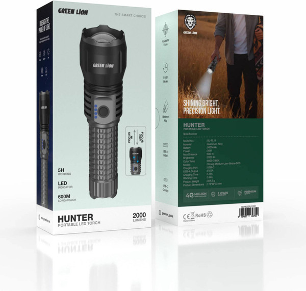 چراغ قوه گرین لاین مدل HUNTER